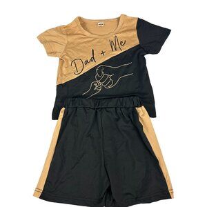 Toddlers Dad & Me Matching T-Shirt & Shorts Set Size 2T Casual Wear